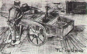 Two Boys Near A Cart — Vincent Willem Van Gogh, Realism
