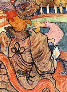 At The Nouveau Cirque - The Dancer And Five Stuffed Shirts — Henri De Toulouse-lautrec, Post-impressionist Style