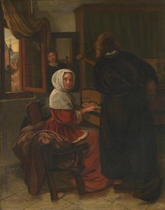 Pair Making Music, Cornelis De Man (manner Of), 1650 - 1710 — Cornelis De Man