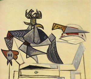 Coq Et Couteau — Pablo Picasso, Cubist Surrealism
