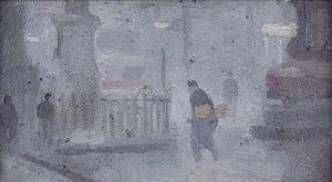 Study For 'base Of Statues, Albert Square' — Pierre Adolphe Valette