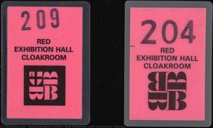 Red Exhibtion Hall Cloakroom Tickets
