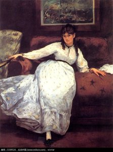 Reposo Estudio De Berthe Morisot — Édouard Manet, Impressionist Painting