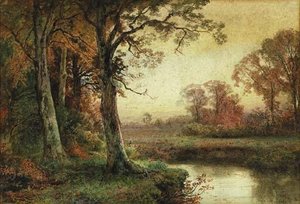 Landscape With Stream In Autumn — William Trost Richards, Hudson River School