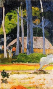 Cabin Under The Trees — Eugène Henri Paul Gauguin