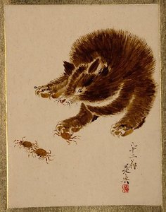 Bear And Crabs — Shibata Zeshin