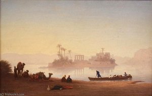 Philae Temple, Nile River, Egypt — Charles Théodore Frère Dit Frère Bey