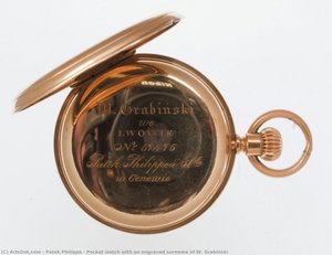 Pocket Watch With An Engraved Surname Of W. Grabiński — Patek Philippe