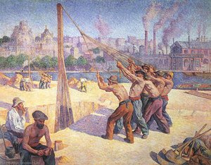 The Pile Drivers, Quai De La Seine At Billancourt — Maximilien Luce