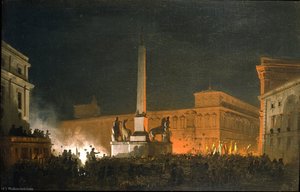 Blessing of Pope Pius IX from the Quirinale night