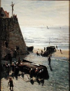 Hauling Up The Fishing Boat
