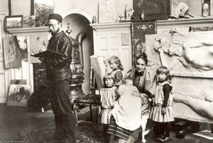 Su Familia En El Salon — Carl Larsson