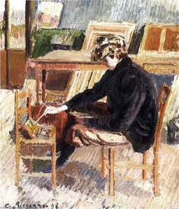 Paul Painting, Study — Camille Pissarro