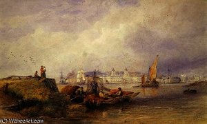 Greenwich Hospital On The Thames — Edward Duncan