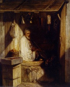 Turkish Merchant Smoking In His Shop — Alexandre Gabriel Decamps, Romantic Orientalism