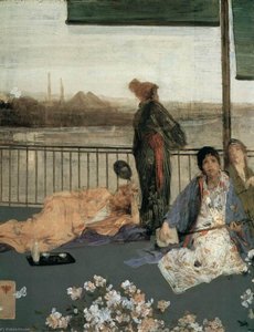 The Balcony, Variations In Flesh Colour And Green — James Abbott Mcneill Whistler