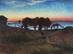 Horses At Sunset — Nils Kreuger