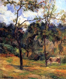 Normandielandschaft: Kuh In Einer Weide — Eugène Henri Paul Gauguin, Post-impressionism