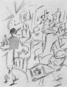Cafe Scene 1 — Rafael Barradas