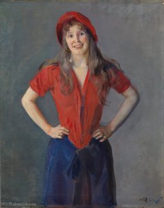 Portrait Of The Painter Oda Krohg, B. Lasson — Christian Krohg, Naturalism