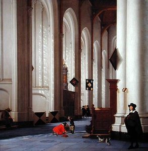 Interior Of The Grote Kerk In Rotterdam — Anthonie De Lorme