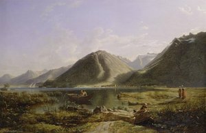 End Of Lake Geneva — James Francis Danby, Romantic Landscape