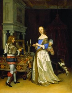 A Lady At Her Toilet — Gerard Ter Borch, Dutch Golden Age