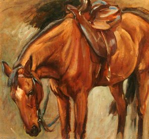Chestnut Horse ('cookie' The Hunter) (recto) — Percy Harland Fisher