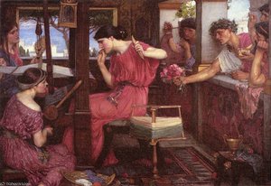 Penelope And The Suitors — John William Waterhouse