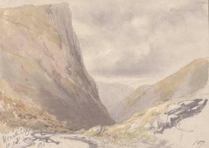 Honiston Crag, Near Buttermere, Cumbria — Edward Lear