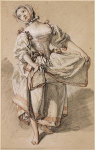 Young Country Girl Dancing — François Boucher, Rococo Style