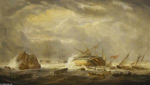Loss Of The 'magnificent' — John Christian Schetky