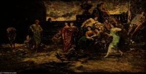 The Orange Game — Adolphe Joseph Thomas Monticelli