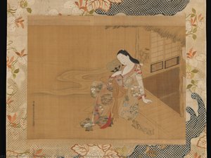 Courtesan Enjoying A Cool Summer Evening — Ogawa Haritsu (ritsuō), Ukiyo-e