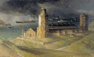 A Convoy Passing The Lizard, Cornwall — John Edgar Platt