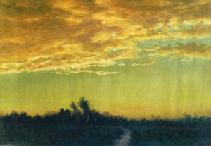 Twilight Over The Path — Albert Bierstadt, Hudson River School