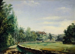 View Of A House Set In Gardens — Philip John Ouless