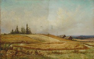 Summer Landscape With Two Houses — Ivan Ivanovich Shishkin