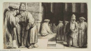 A Jew's Synagogue — Rembrandt Van Rijn, Dutch Golden Age