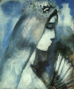 Die Braut Mit Einem Ventilator — Marc Chagall