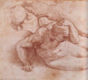 Two Figures (red Chalk) — Michelangelo Buonarroti