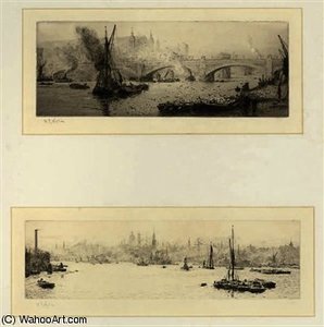 Two Scenes Of Shipping On The Thames — William Lionel Wyllie