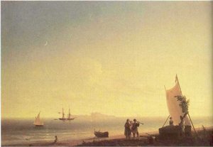 View On The Capri — Ivan Konstantinovich Aivazovsky