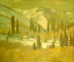 Upper Red River, Mt. Whealer, (painting)
