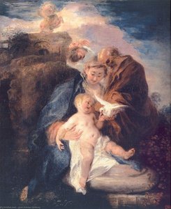 Rest On The Flight Into Egypt — Jean-antoine Watteau, Rococo