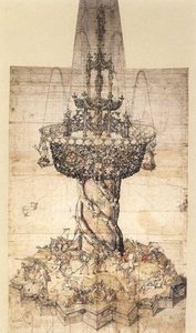 Skizze Einer Tischfontäne — Albrecht Dürer