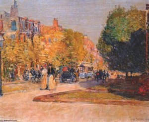 Marlborough Street, Boston — Frederick Childe Hassam