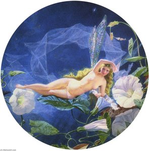 A Fairy Among Convolvulus