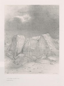 And He Discerns An Arid, Knoll-covered Plain (plate 7) — Odilon Redon