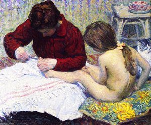 Madame Lebasque With Daughter — Henri Lebasque
